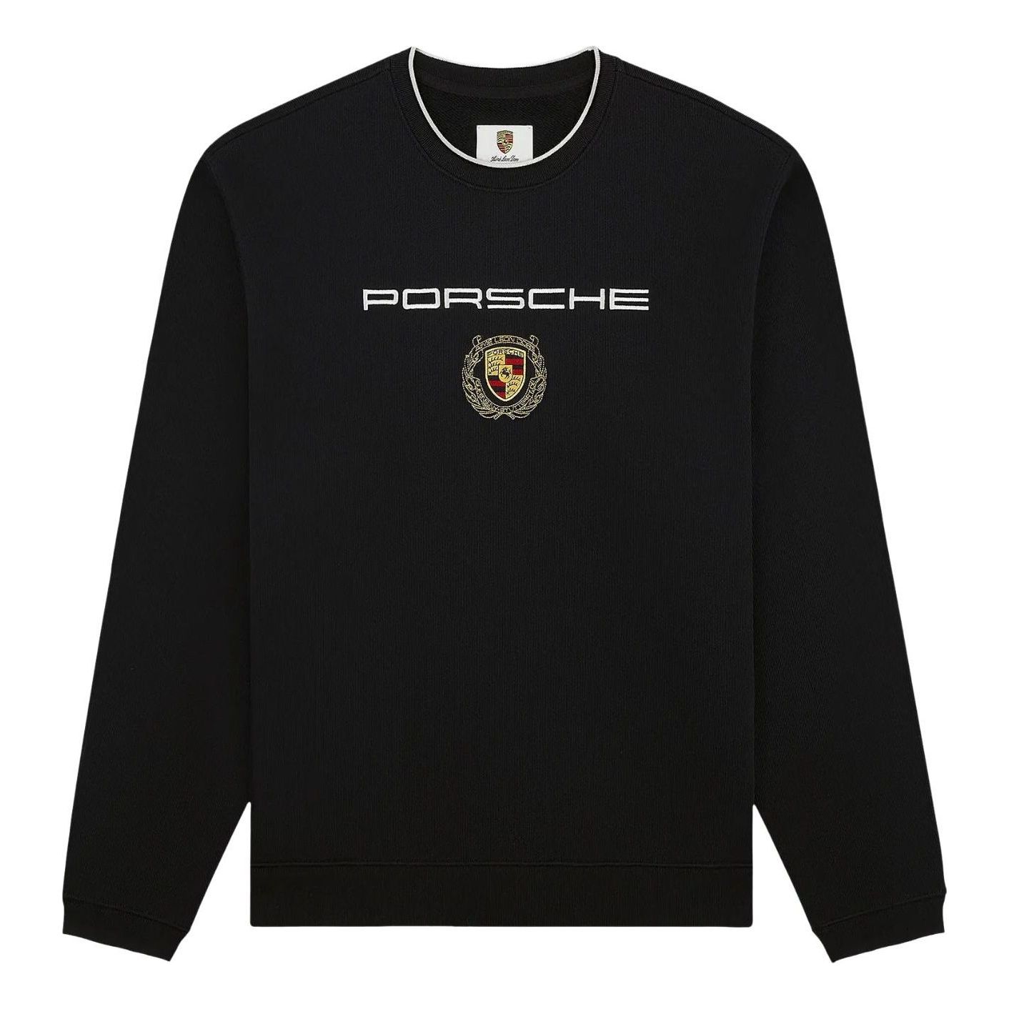 Aime Leon Dore x Porsche Embroidered Crewneck Sweatshirt 'Jet Black' FW25CS014-JET