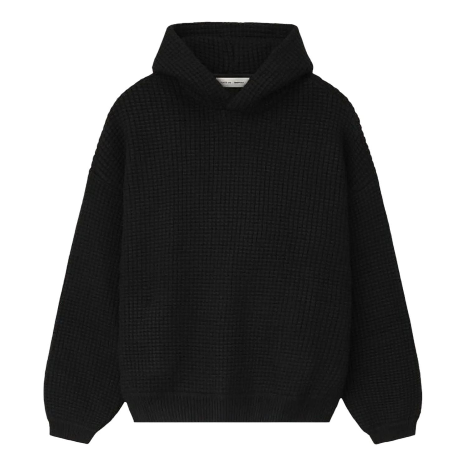 Fear of God Essentials Heavy Waffle 90's Hoodie 'Vintage Black' 192HO254361F-XXL