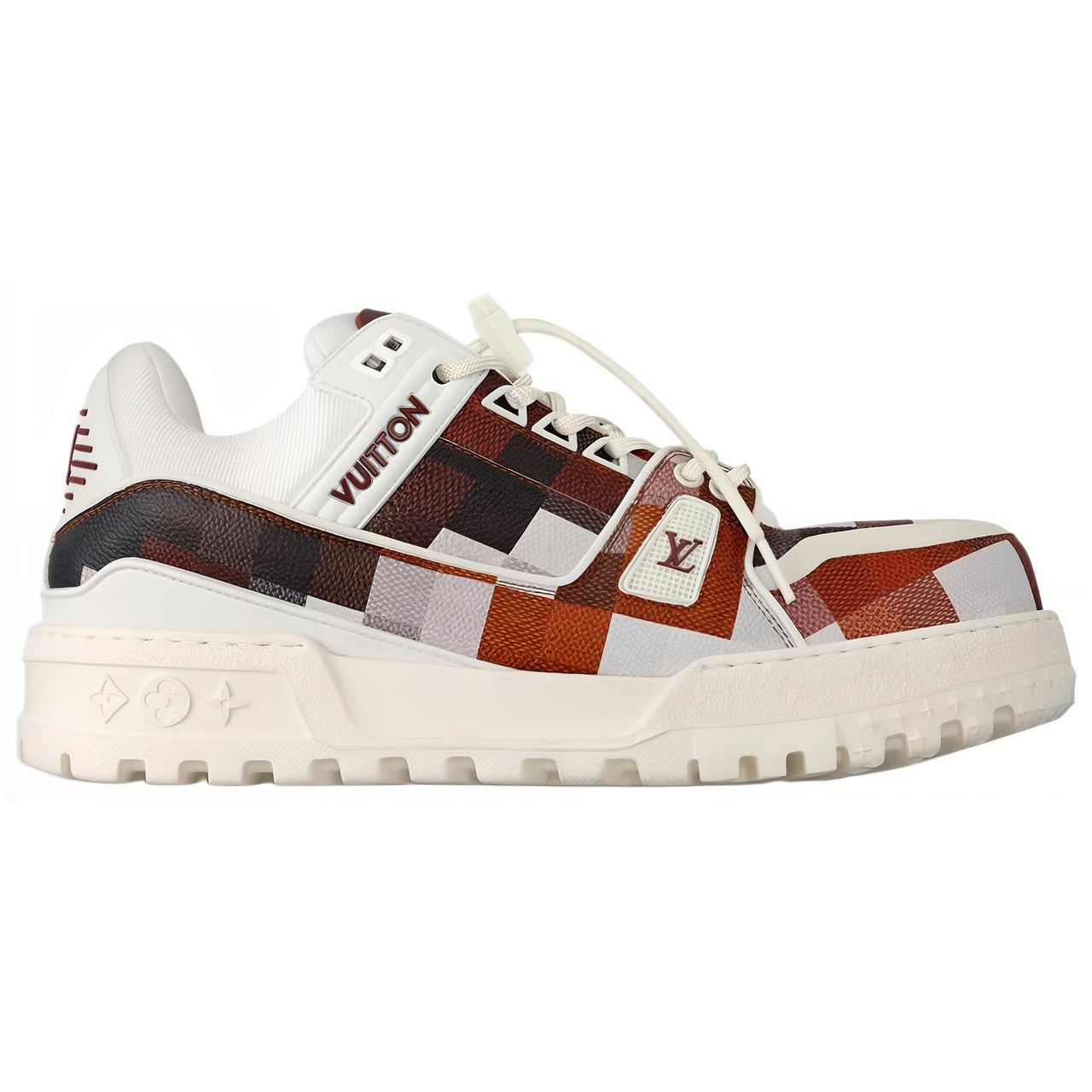 LOUIS VUITTON Trainer Maxi Low-Top Casual Shoes Men's Chestnut Brown