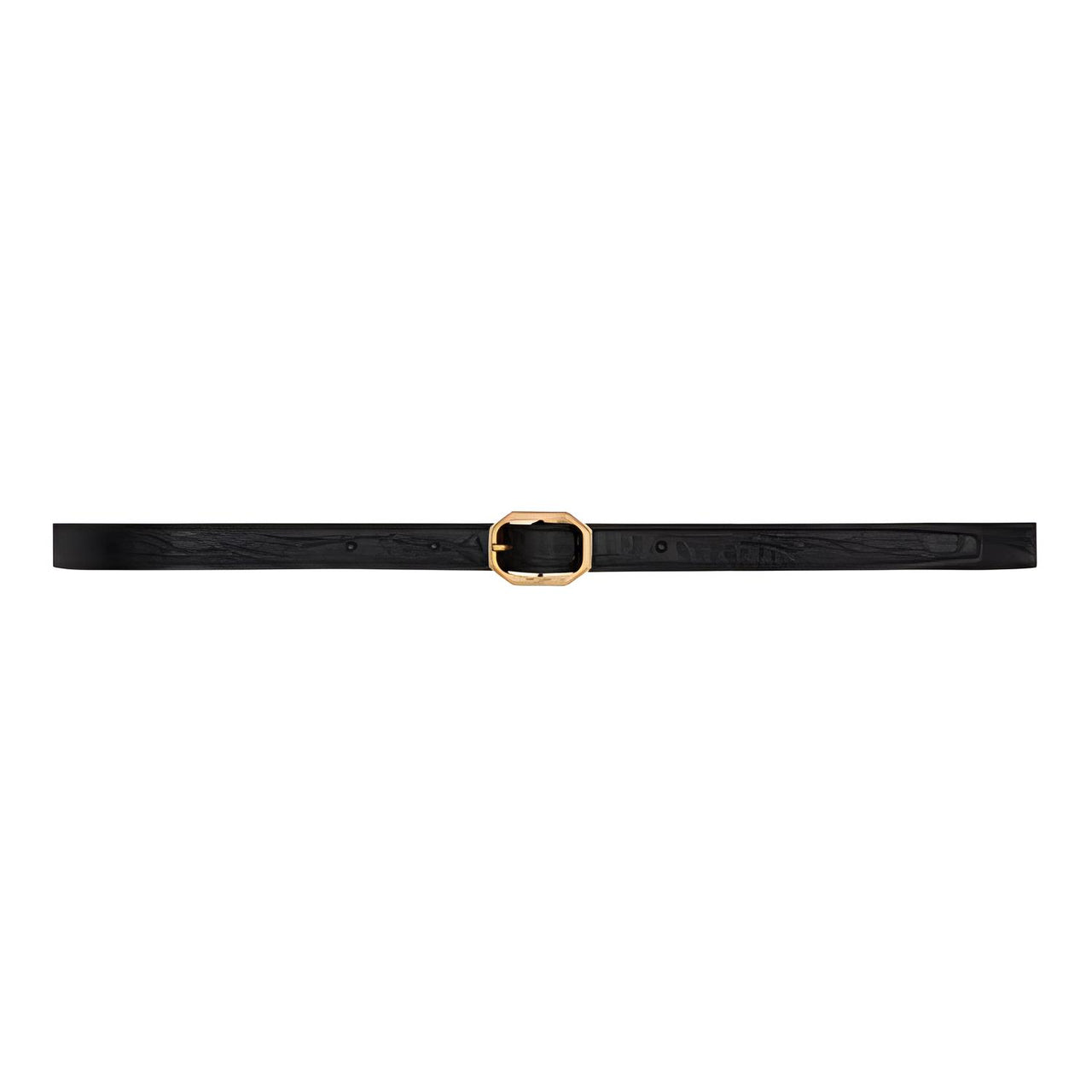 SAINT LAURENT Cow Leather Leather Belts Women's Black Width: 1.5cm
