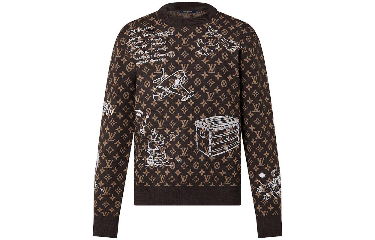 LOUIS VUITTON 2000s Monogram Wool Jumper