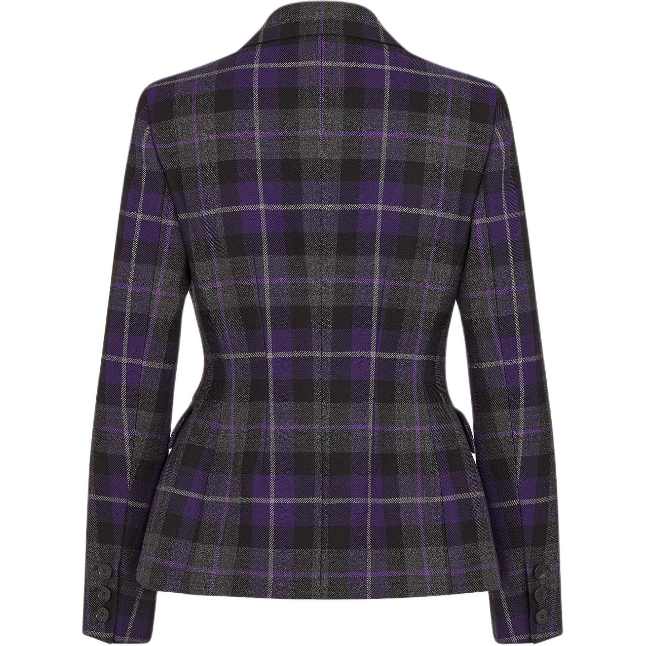 DIOR Checkered Button Up Fitted Jacket