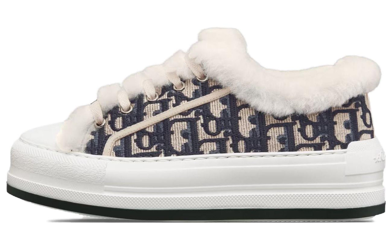 DIOR Walk'n'Dior Platform Shoes Low-Top Skateboard Shoes Women's White