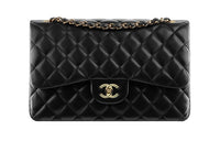 CHANEL Lambskin Mouth Cover Bag Crossbody Bag Shoulder Bag Extra Large Unisex Black