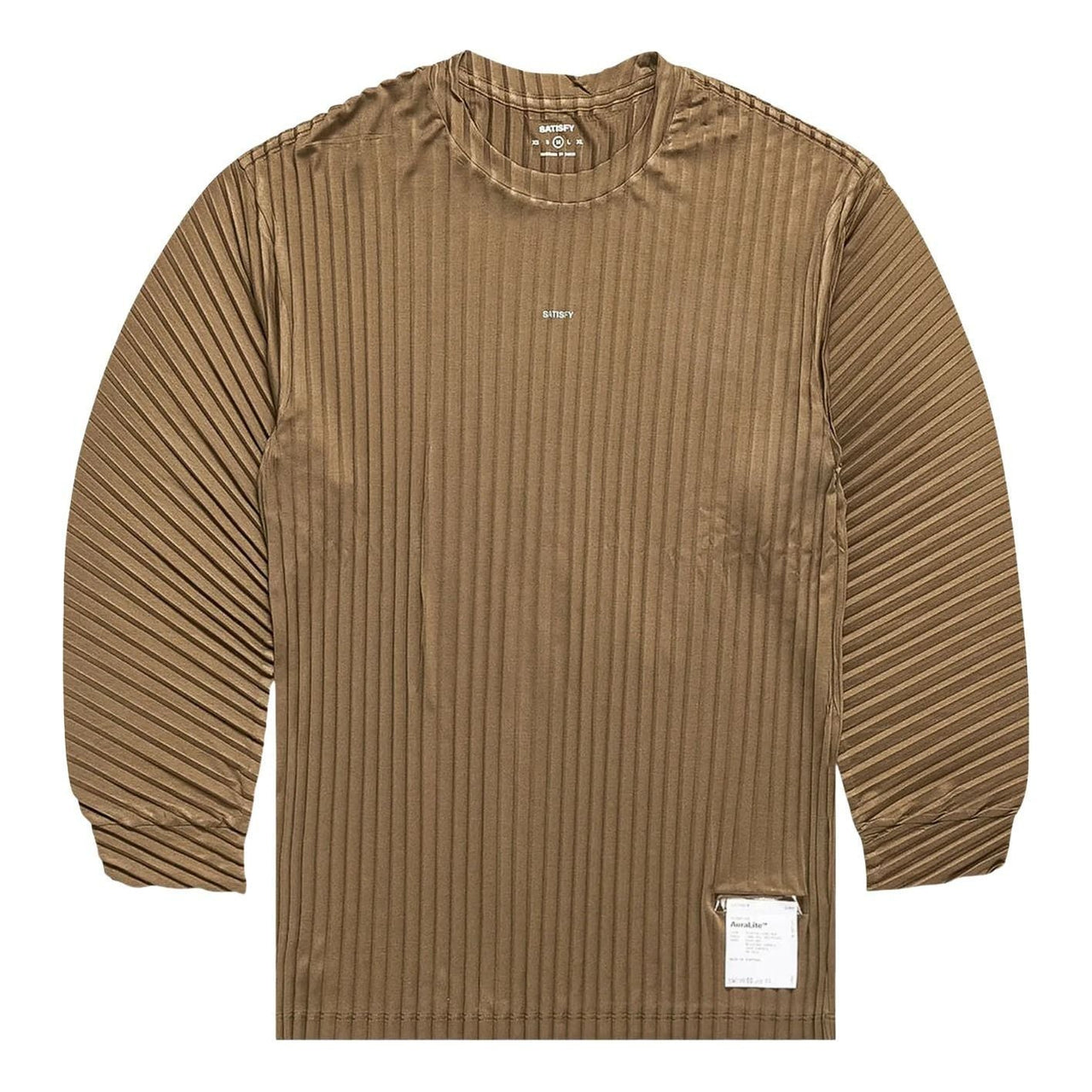 Satisfy Auralite Pleated Long T-Shirts 'Olive' 11068-OL-SA