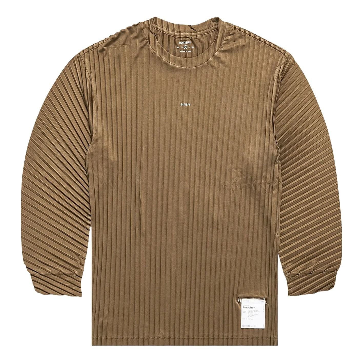 Satisfy Auralite Pleated Long T-Shirts 'Olive' 11068-OL-SA