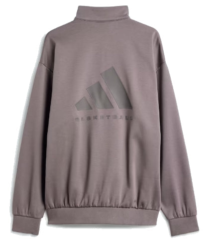 adidas Basketball Half-Zip Sweatshirt Asia Sizing 'Brown' IW1627
