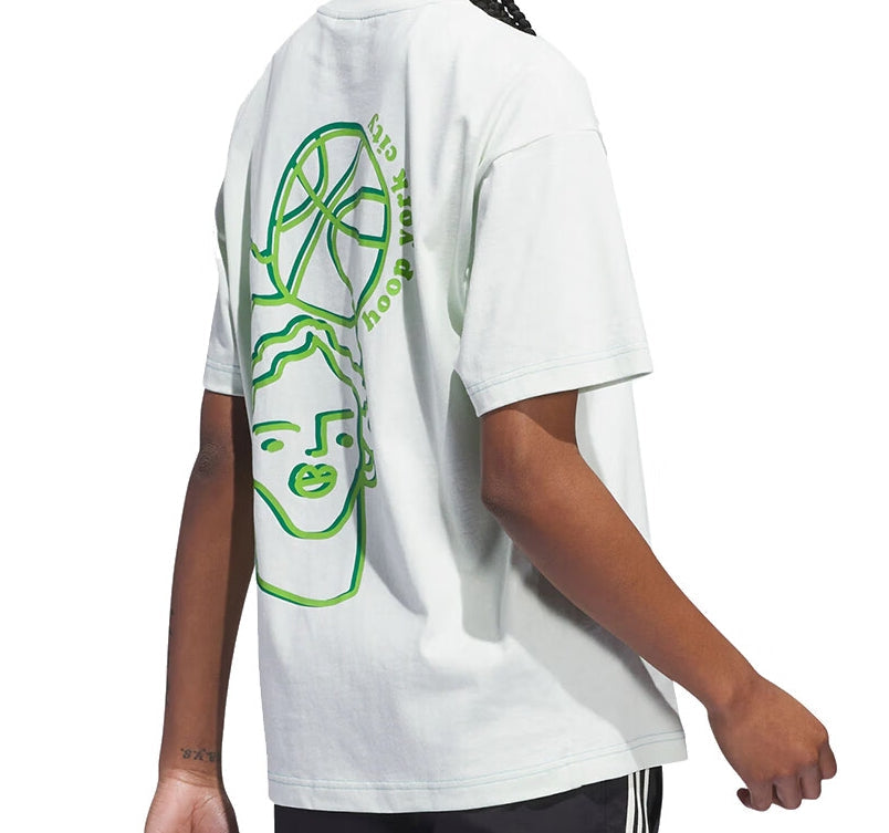 adidas Originals Casual Graphic T-Shirt Asia Sizing 'White Green' IT4988