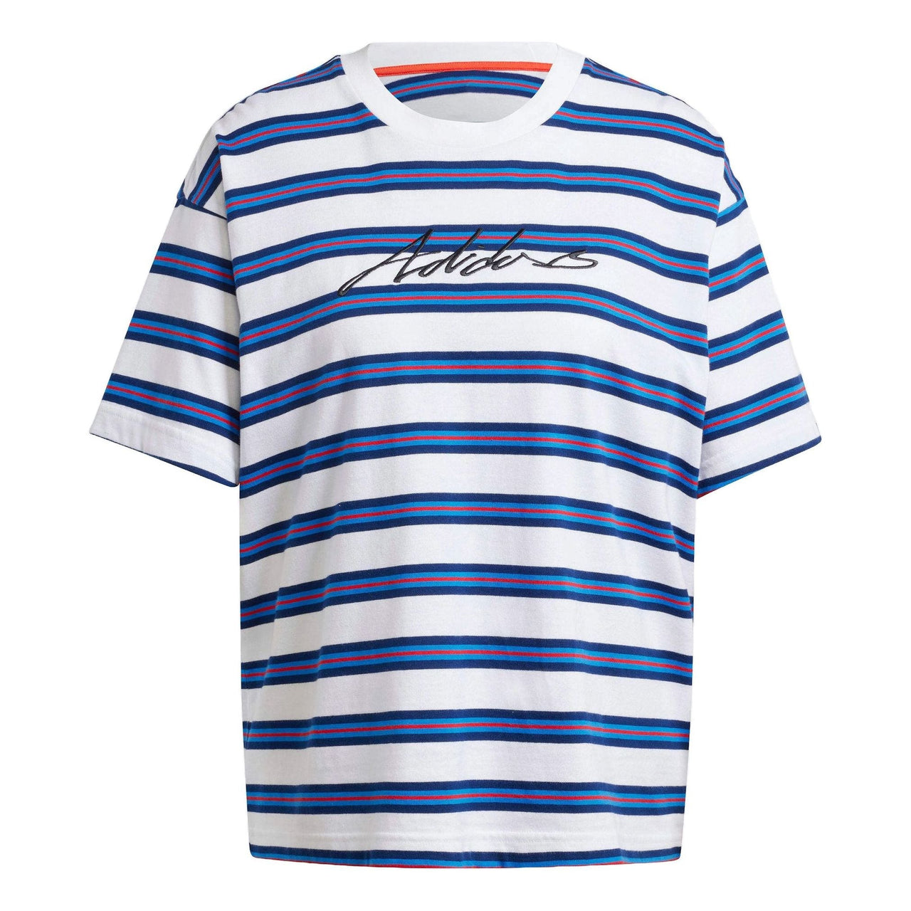 adidas Americana Stripes T-shirt Asia Sizing 'White Blue Red' IR5822