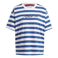 adidas Americana Stripes T-shirt Asia Sizing 'White Blue Red' IR5822