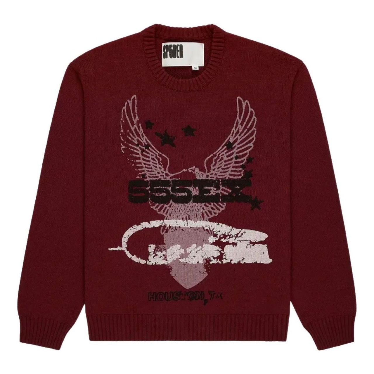 Sp5der 555ex Knit Sweater 'Cardinal' SW004FW25CAR