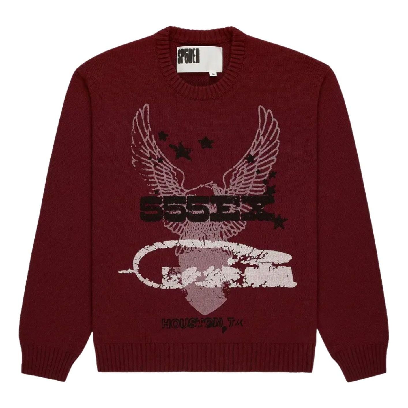 Sp5der 555ex Knit Sweater 'Cardinal' SW004FW25CAR