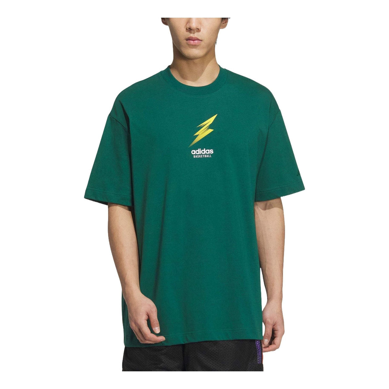 adidas Basketball Graphic T-shirt Asia Sizing 'Green' JC6789