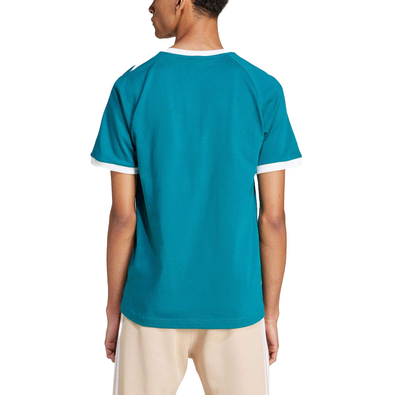 adidas Adicolor 3-Stripes T-Shirt Asian Sizing Asia Sizing 'Teal White' IZ2367