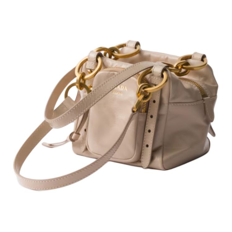 PRADA Calfskin Shoulder Bag Mini Women's Pink