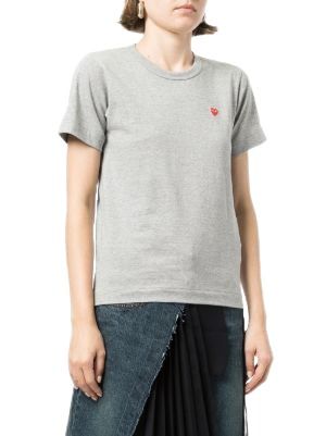 (WMNS) COMME des GARCONS PLAY FW25 PLAY Small Heart T-Shirt 'Grey' AZ-T305-051-1