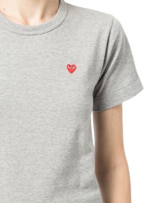(WMNS) COMME des GARCONS PLAY FW25 PLAY Small Heart T-Shirt 'Grey' AZ-T305-051-1