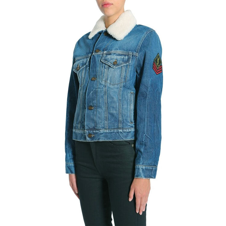 SAINT LAURENT Jackets Women's Blue