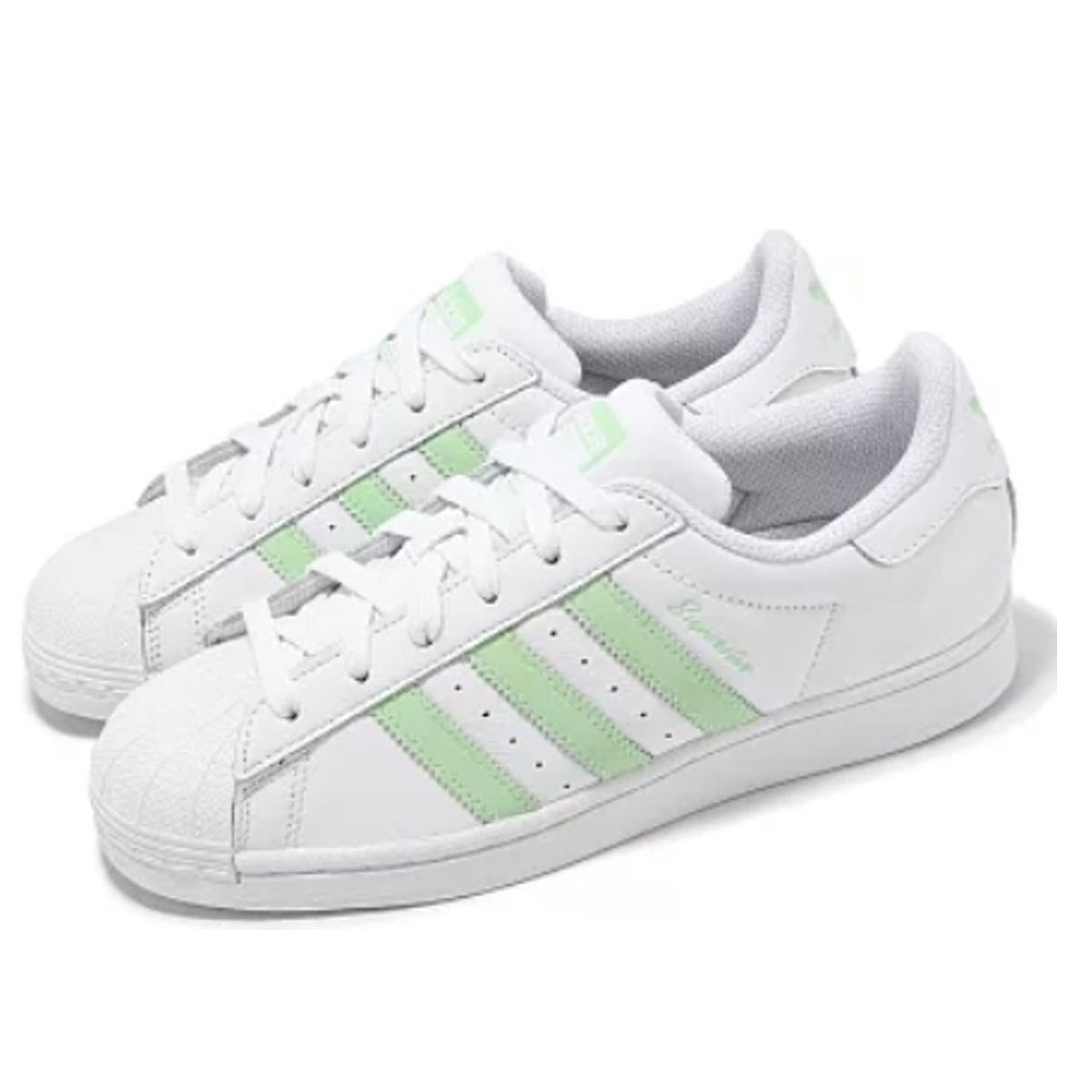 (WMNS) adidas Originals Superstar 'White Green' IE3005