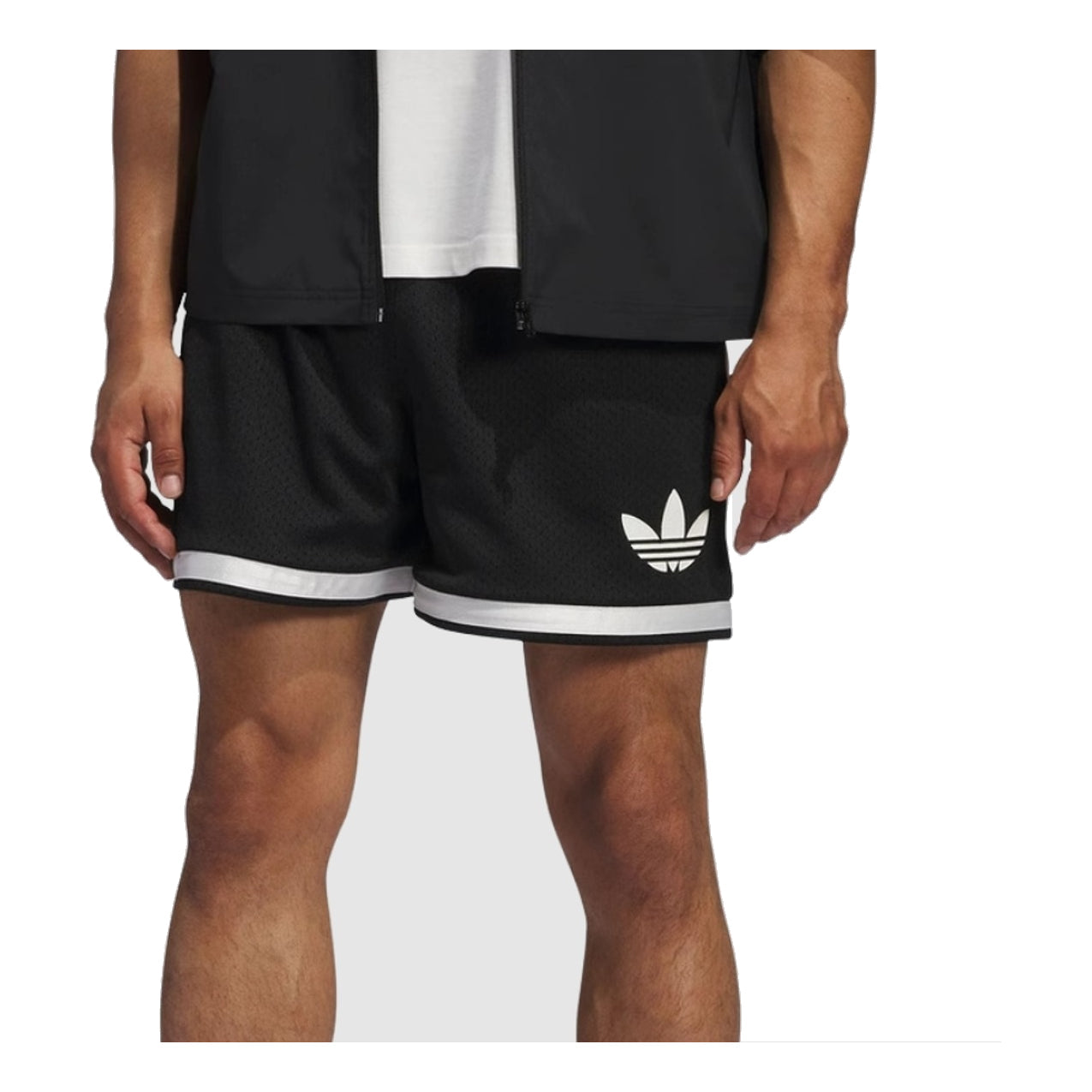 adidas Originals Classic Mesh Comfort Shorts 'Black White' IY7387