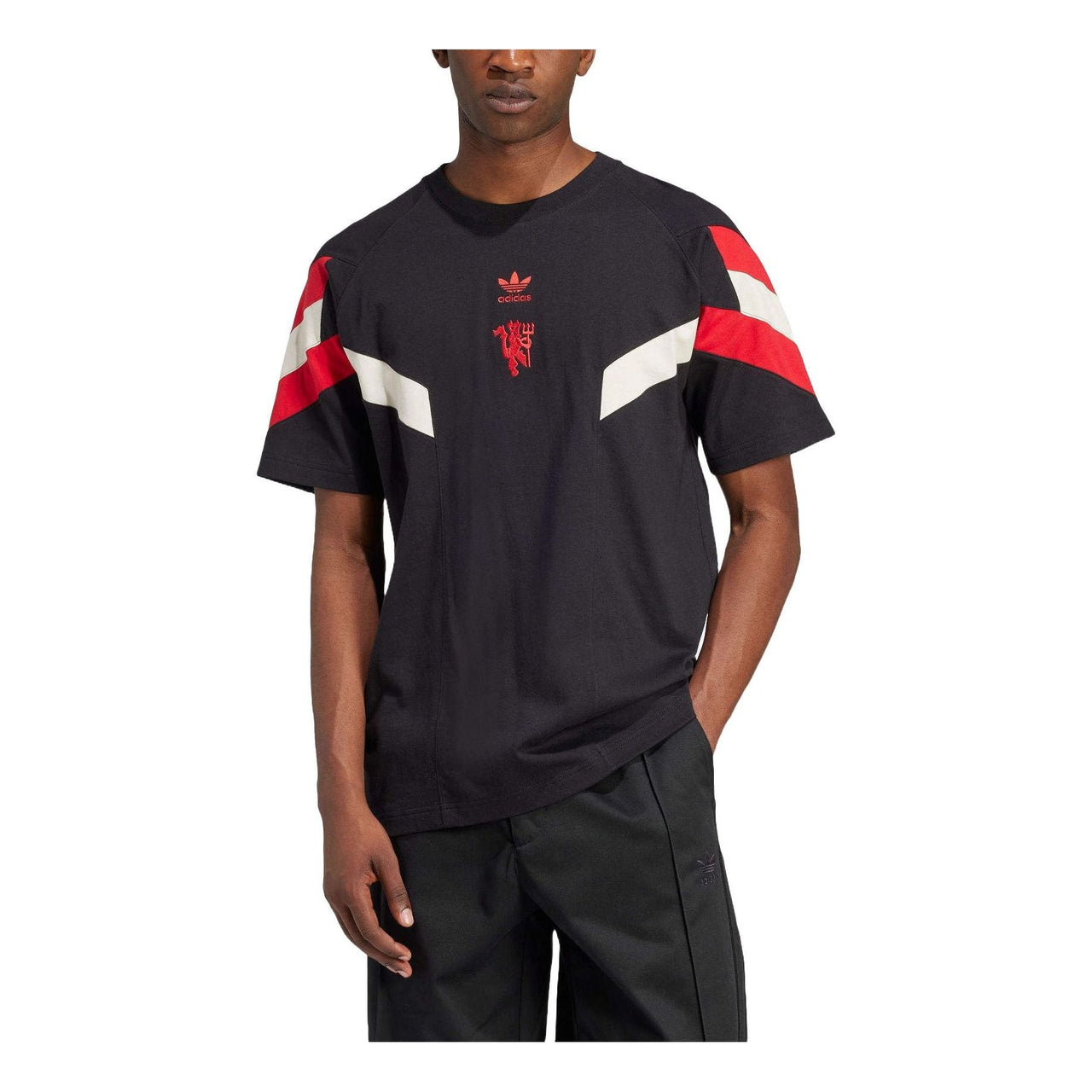 adidas Originals Manchester United FC Originals T-Shirt 'Black Red' IS6519