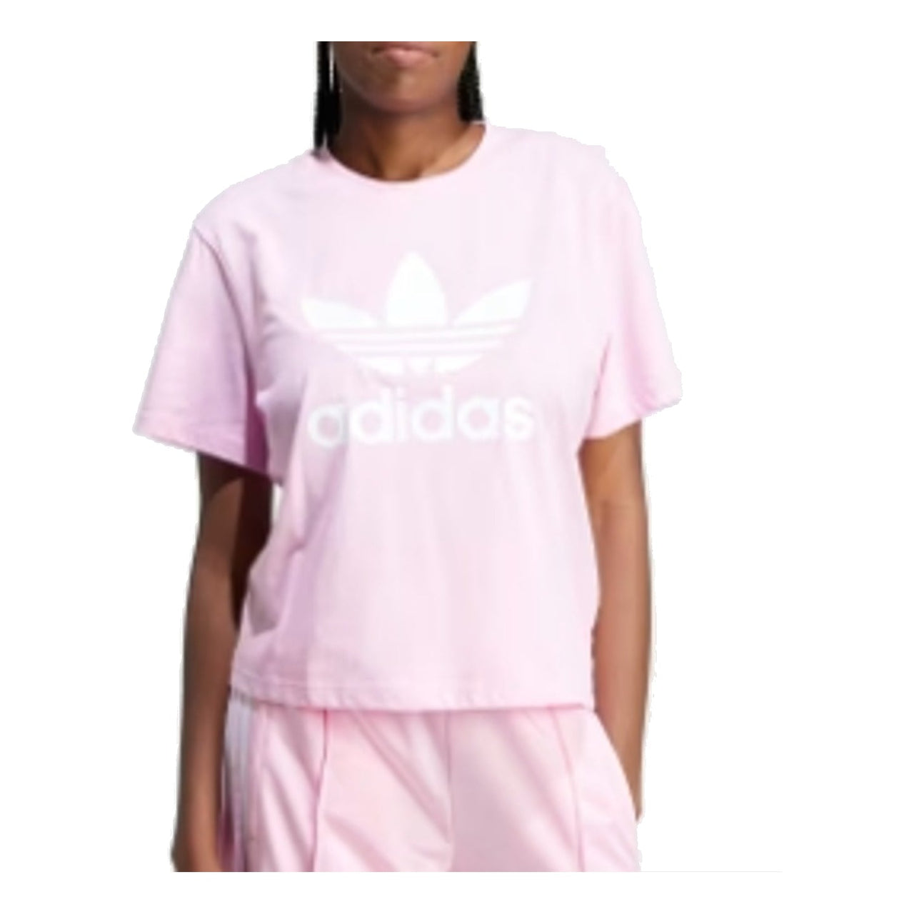 (WMNS) adidas Adicolor Trefoil Boxy T-Shirt 'Pink White' IN2492