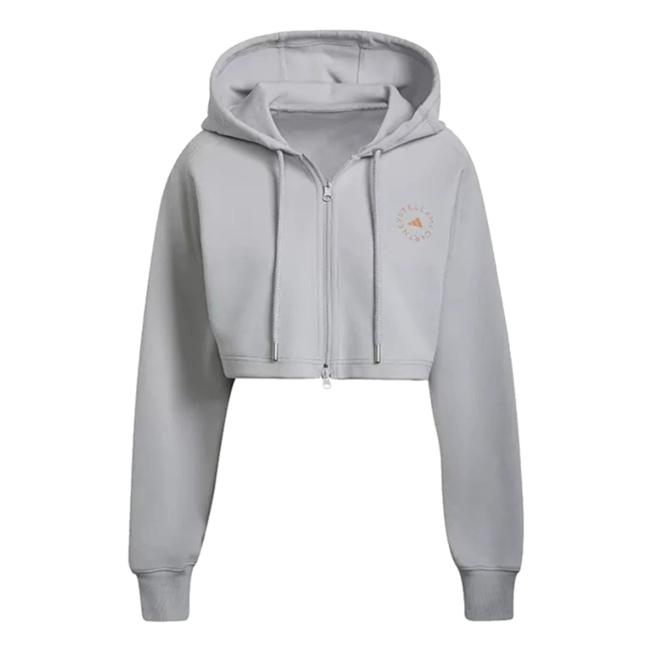 (WMNS) adidas By Stella McCartney Cropped Hoodie 'Grey' HA8961
