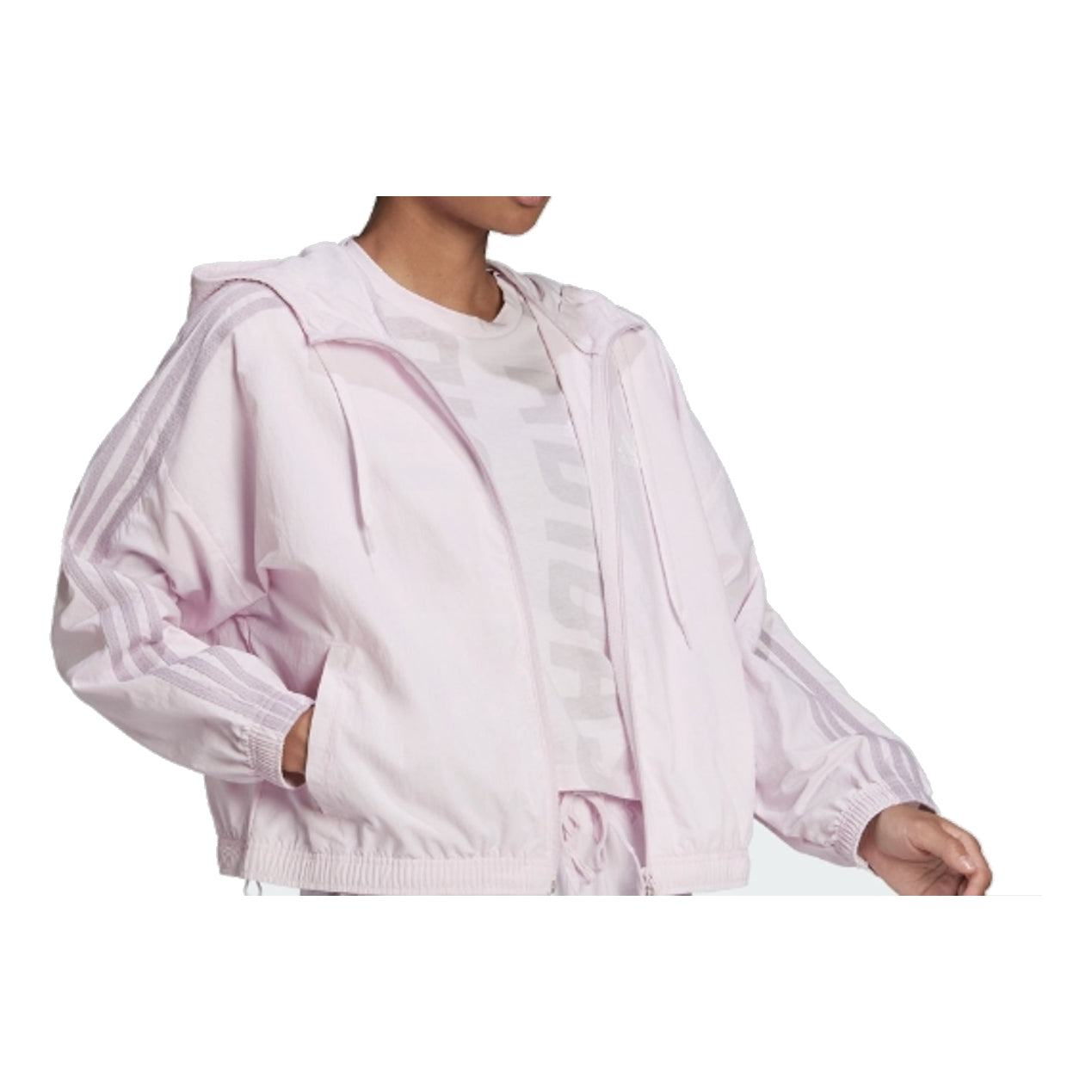 (WMNS) adidas Essentials Repeat Logo Loose Fit Windbreaker 'Pink' HC9159