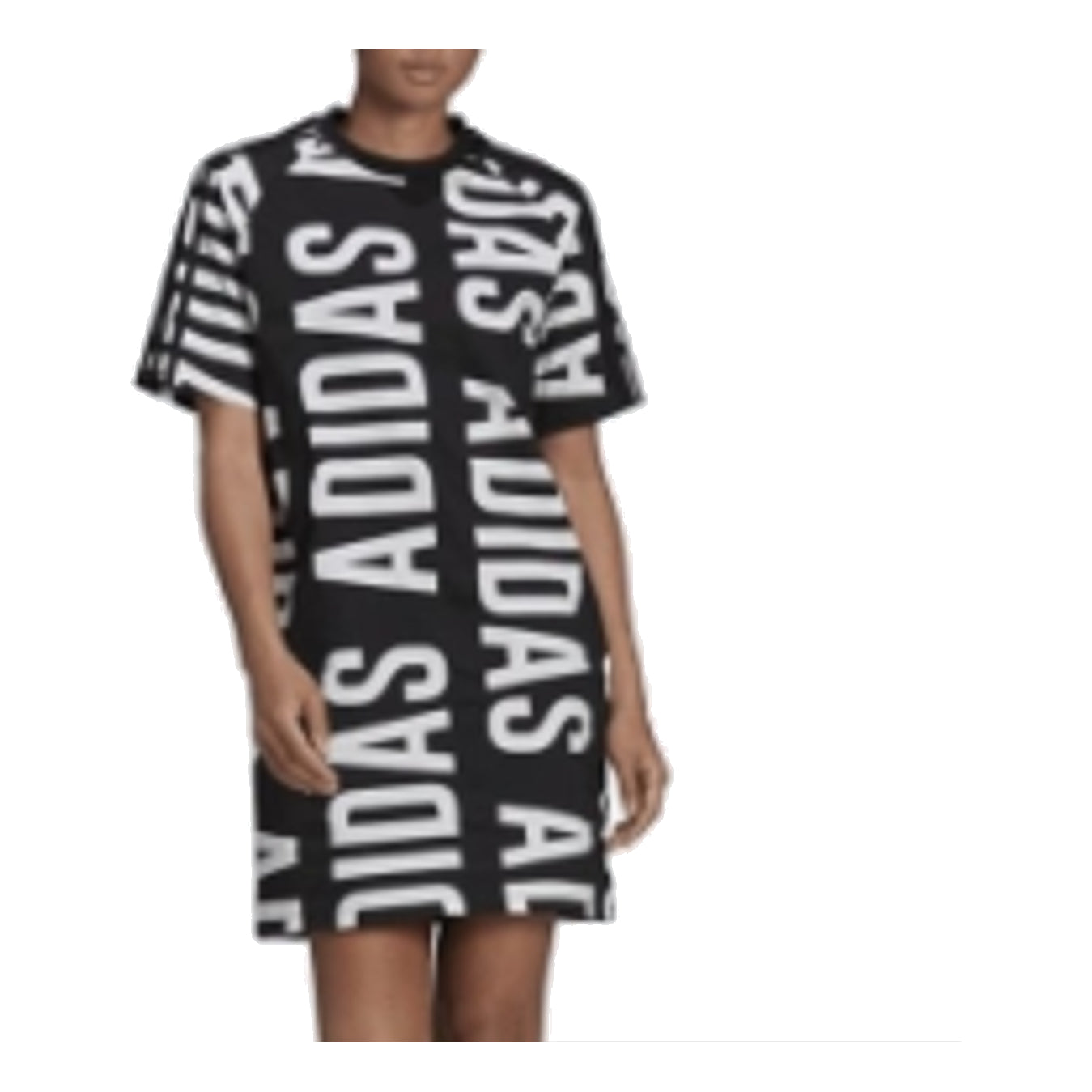 (WMNS) adidas Essentials Oversized Allover Print Dress Asia Sizing 'Black White' HC9267