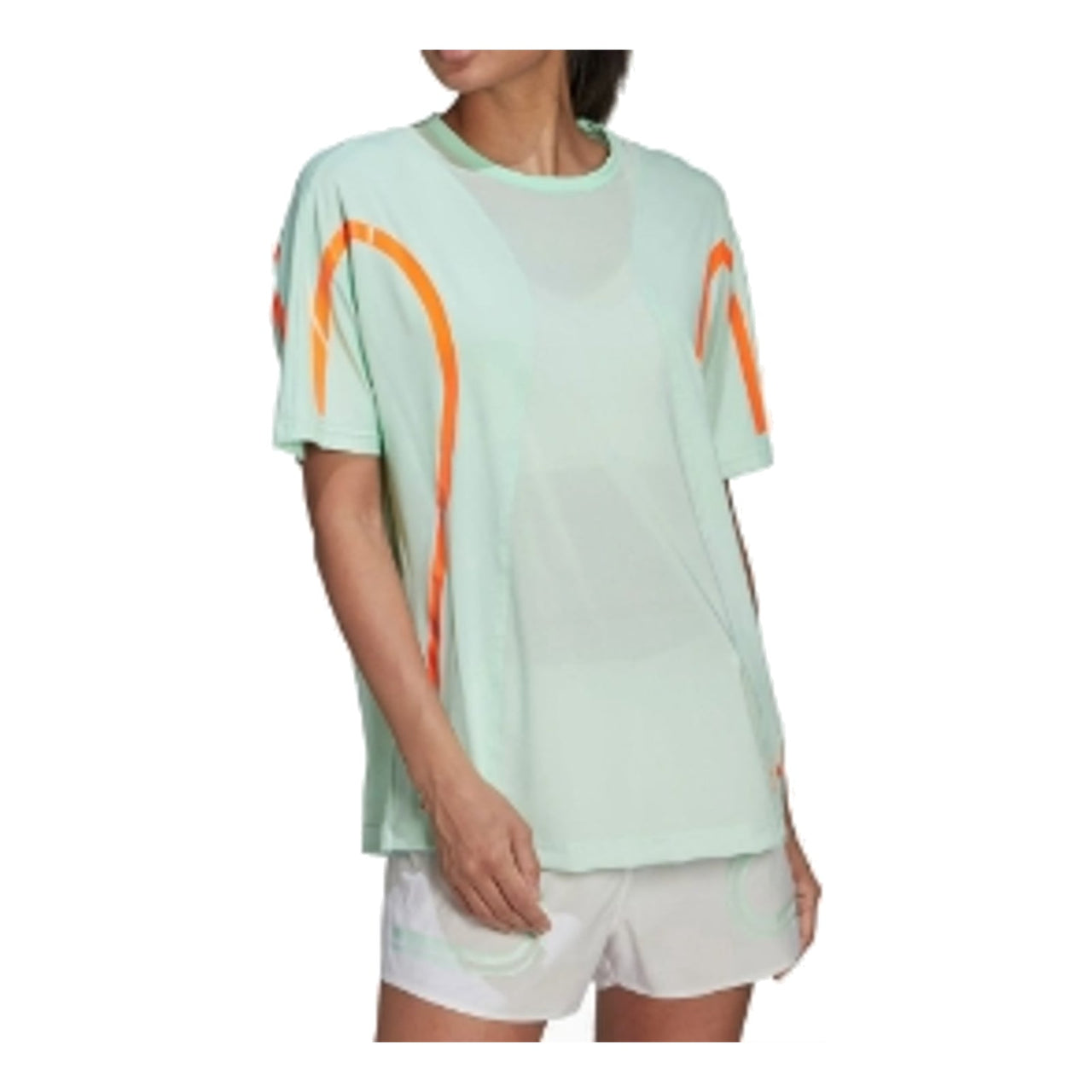 (WMNS) adidas by Stella McCartney TruePace Running Loose T-Shirt 'Teal Orange' HD9114