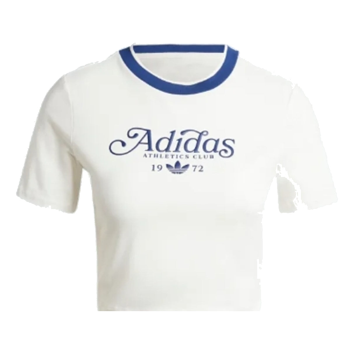 (WMNS) adidas Graphic Badge Slim 3-Stripes T-Shirt 'White Blue' IX3532