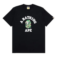 A Bathing Ape ABC Camo College T-Shirt 'Black Green' 1M30110004-BLACK-GREEN