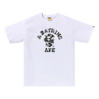 A Bathing Ape Multi Pixel Camo College T-Shirt 'White Black' 1M30110035-WHITE-BLACK