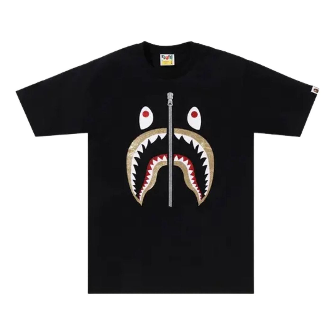 A Bathing Ape Glitter Shark T-Shirt 'Black' 1M30110029-BLACK