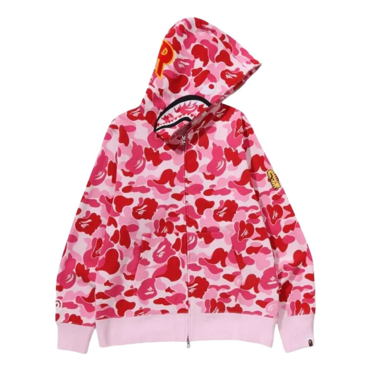 A Bathing Ape ABC Camo 2nd Shark Full Zip Hoodie 'Pink' 1M30115008-PINK
