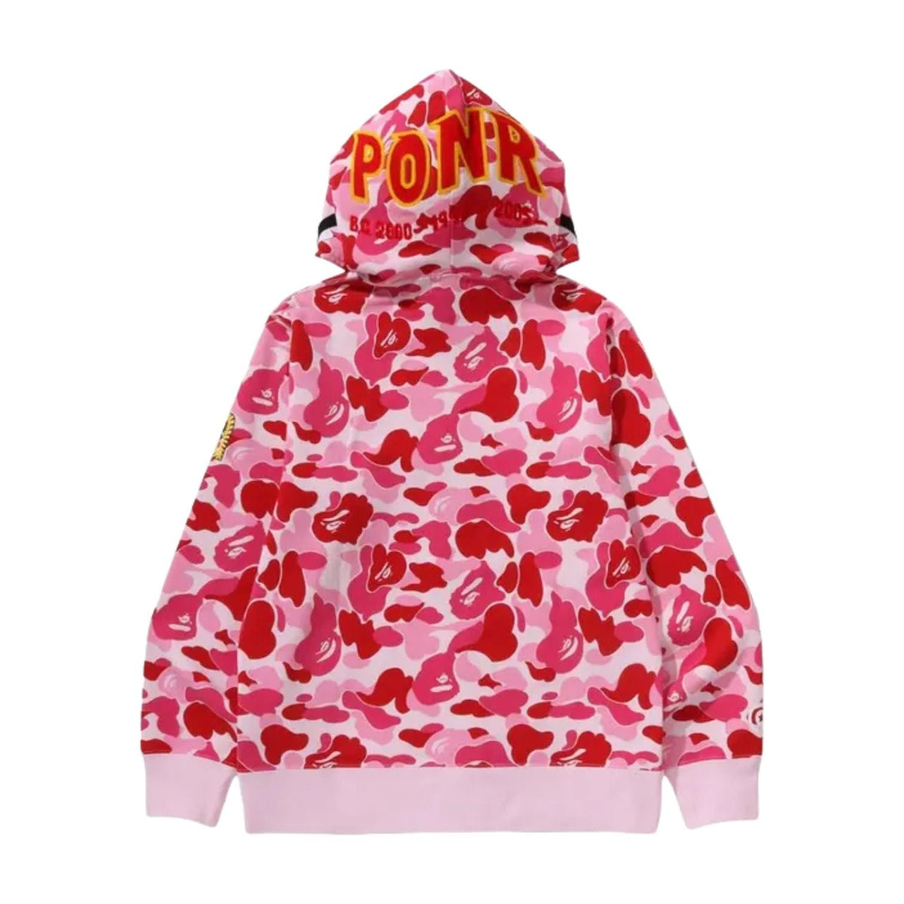 A Bathing Ape ABC Camo 2nd Shark Full Zip Hoodie 'Pink' 1M30115008-PINK