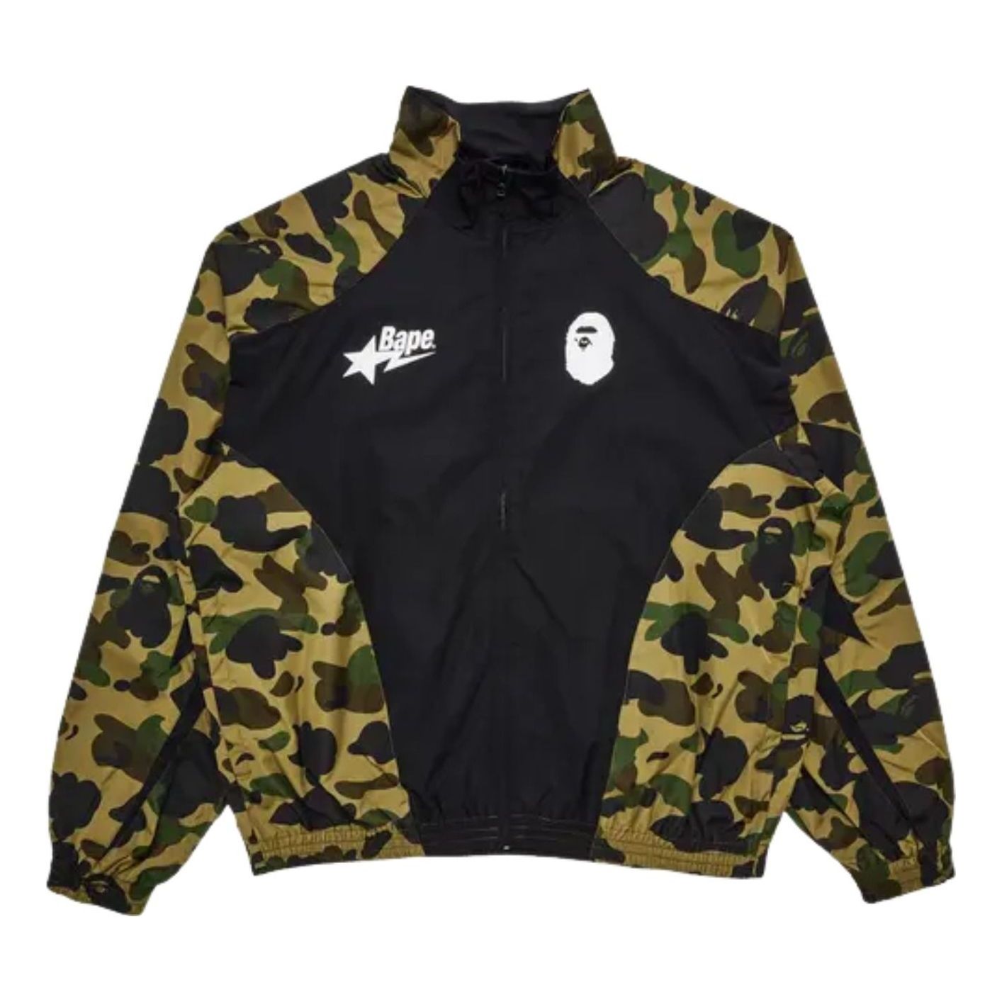 A Bathing Ape 1st Camo Stand Collar Track Jacket 'Green' 1M30140312-GREEN