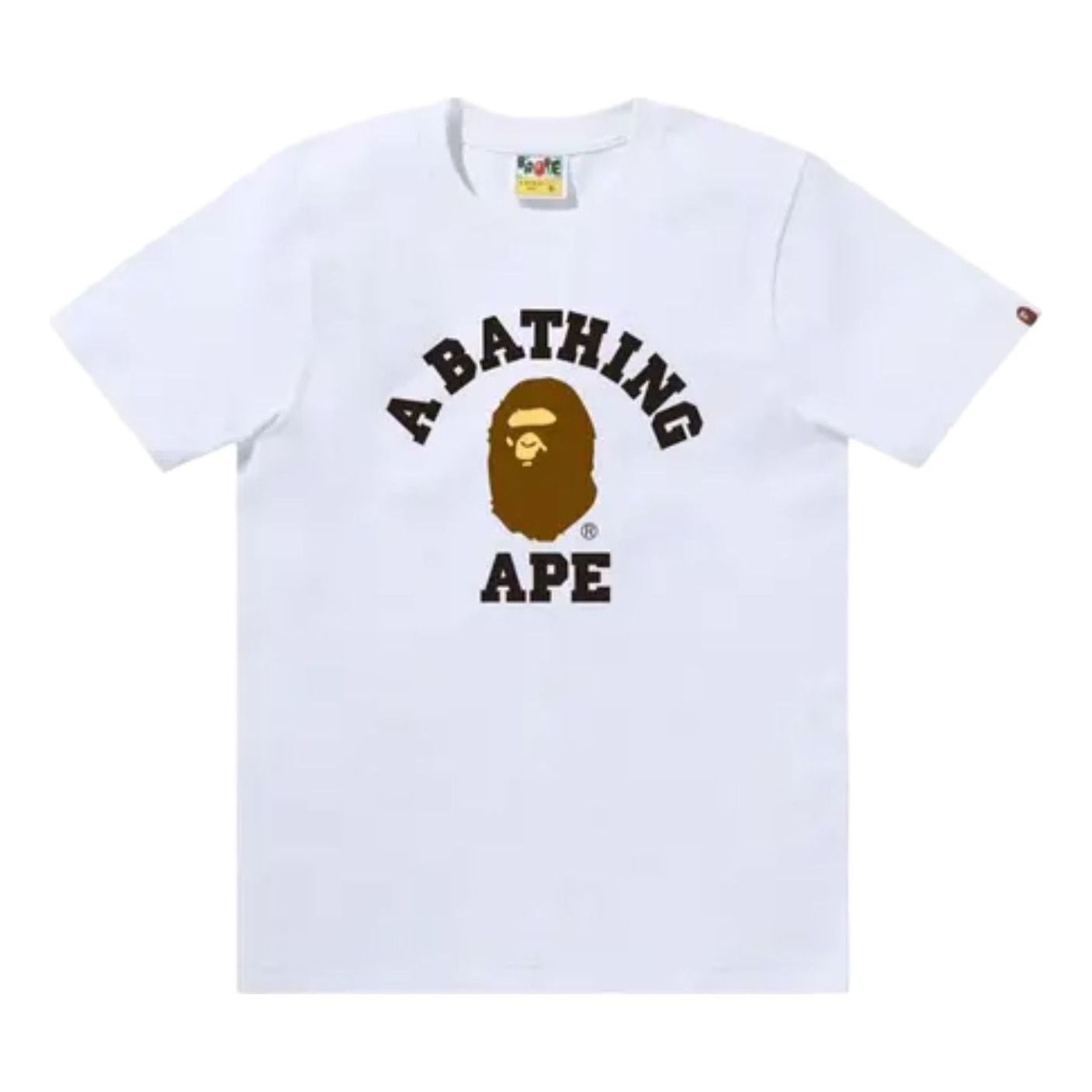 A Bathing Ape College T-Shirt 'White' 1M30210001-WHITE