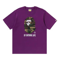 A Bathing Ape Glitch Woodland Camo T-Shirt 'Purple' 1M30110346-PURPLE