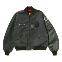 A Bathing Ape Multi Patch Bomber Jacket 'Olive Drab' 1M30140015-OLIVE-DRAB