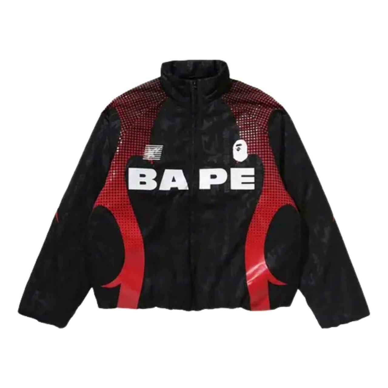A Bathing Ape Aba Frame Monogram Jacquard Multi Logo Padded Jacket 'Black' 1M30141303-BLACK