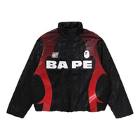 A Bathing Ape Aba Frame Monogram Jacquard Multi Logo Padded Jacket 'Black' 1M30141303-BLACK