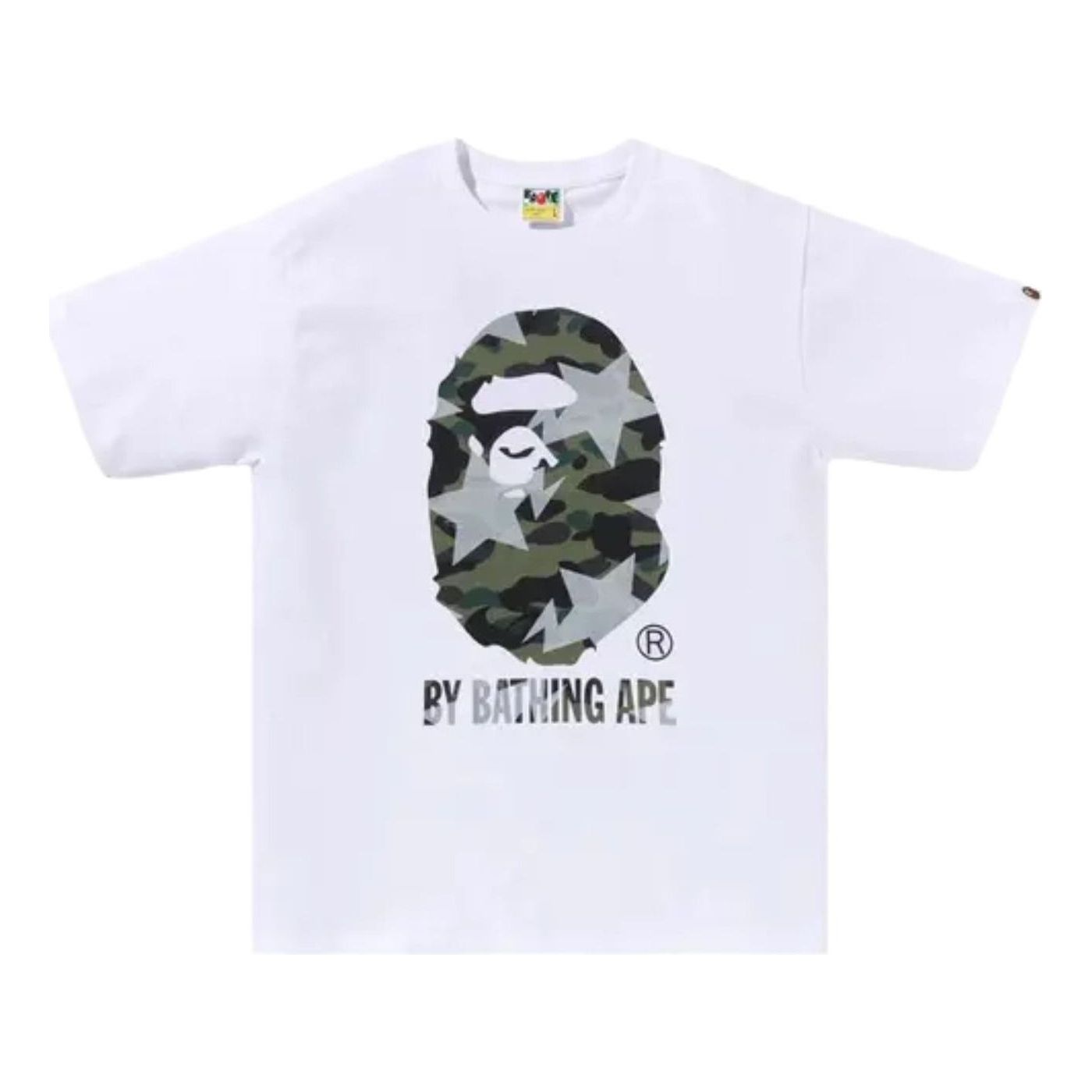 A Bathing Ape Over Print 1st Camo T-Shirt 'White Green' 1M30110023-WHITE-GREEN