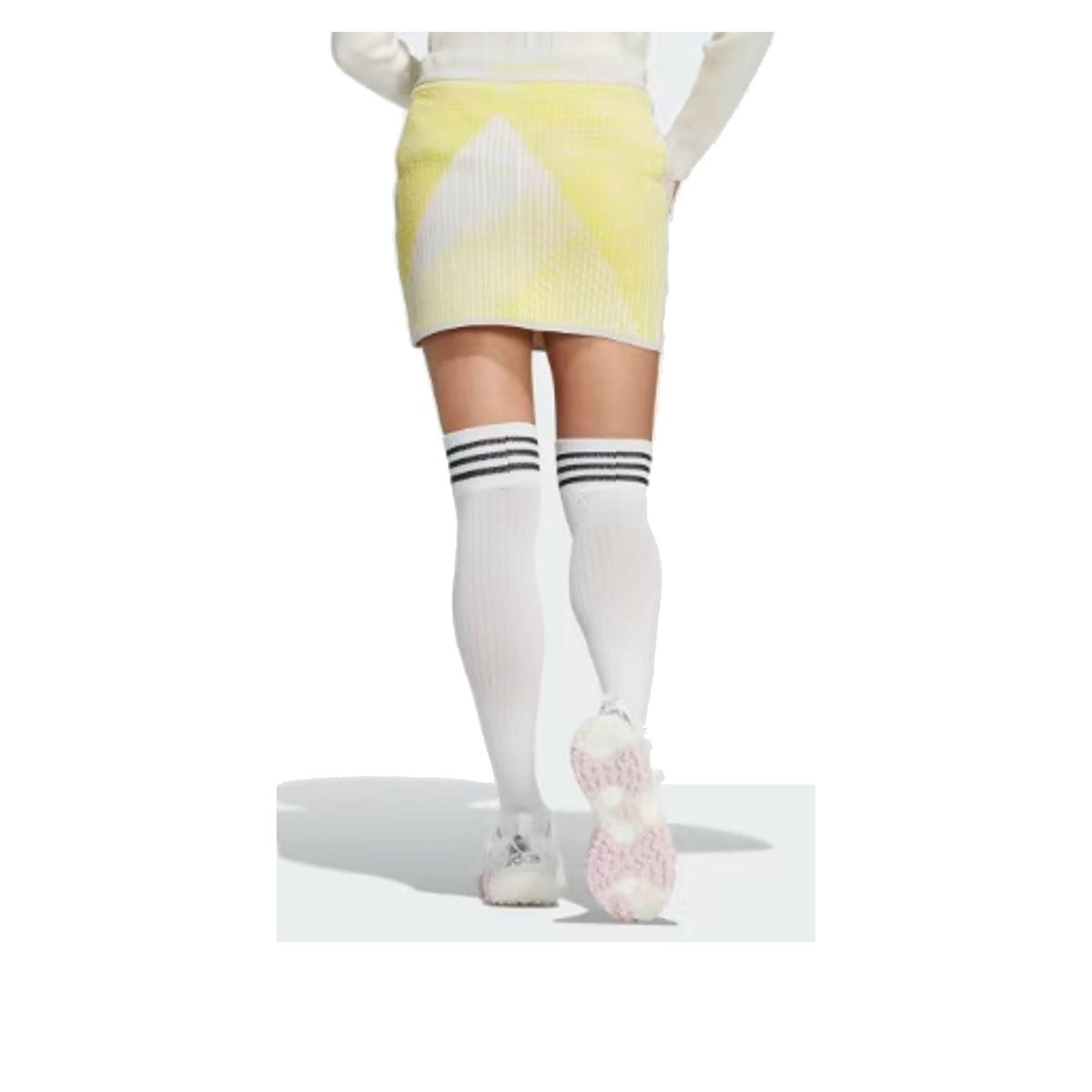 (WMNS) adidas Statement Primeknit Skirt Asia Sizing 'Yellow White' HG1689
