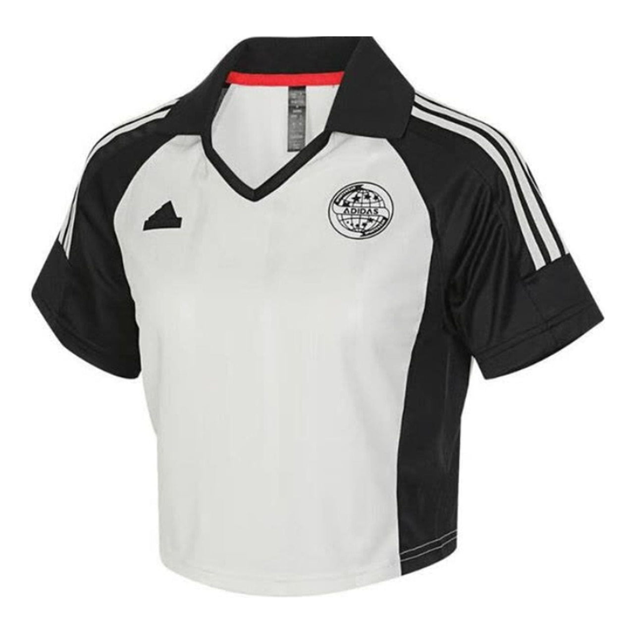 (WMNS) adidas Colorblock Letter Fashion Polo Shirt 'White Black' JC8641