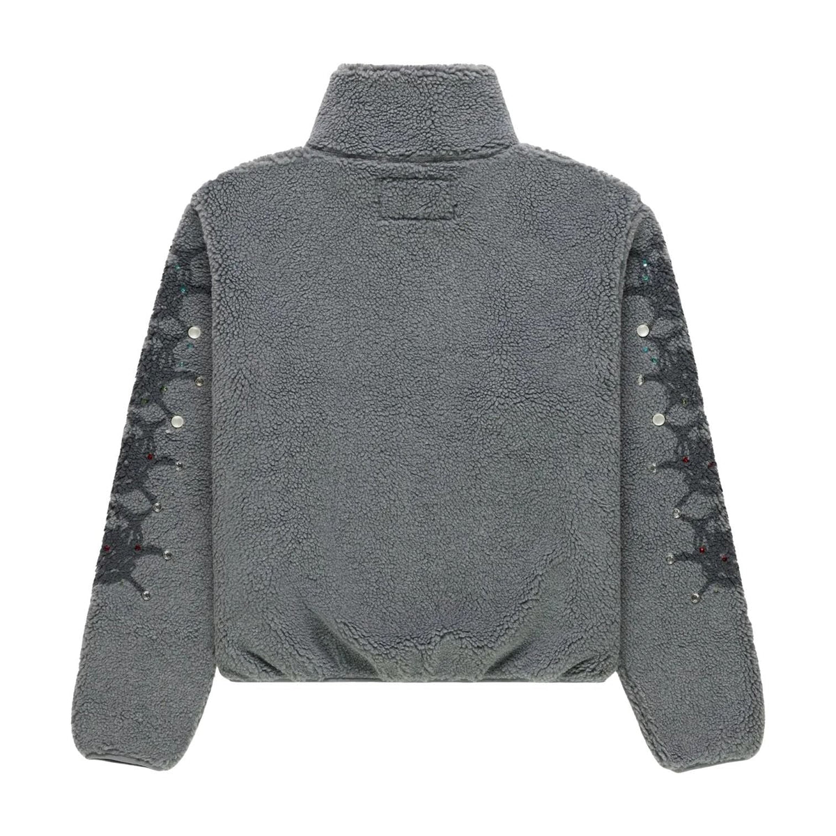 Sp5der Webstone Teddy Fleece Zip Up 'Slate Grey' JA001SS26SLT