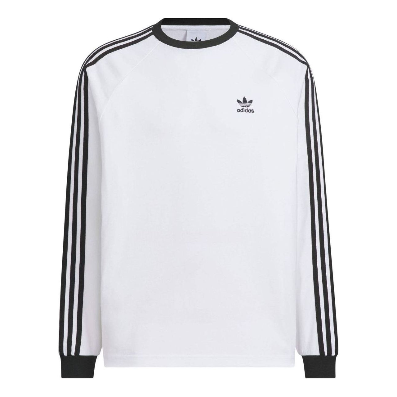 adidas Classic Long Sleeve T-shirt Asia Sizing 'White Black' KE5825