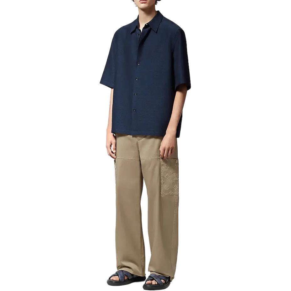 LOUIS VUITTON Mini Monogram Silk Blend Short-Sleeved Shirt