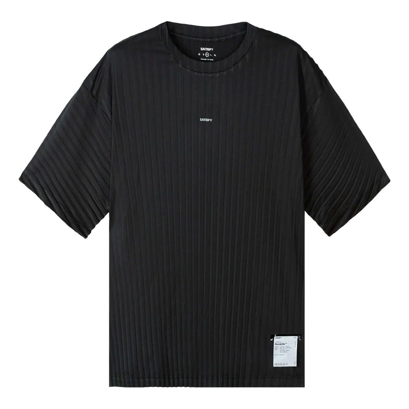 Satisfy Auralite Pleated T-Shirt 'Black' 11043-00001-SA