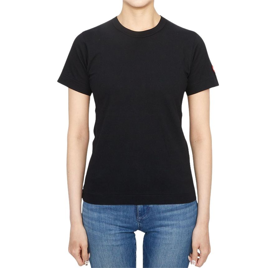 (WMNS) COMME des GARCONS PLAY FW25 Double Heart T-Shirt 'Black' AZ-T327-051-1